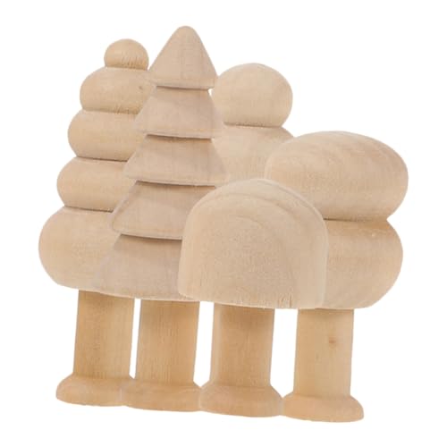 Ciieeo 5st Holzpilz DIY-projekte Aus Holz Malutensilien Für Kinder Puppenbaum Unfertiges Puppenspielzeug Mini-Baum Aus Holz Puppenfiguren Aus Holz Puppenmodell Aus Holz Lotusbaum von Ciieeo