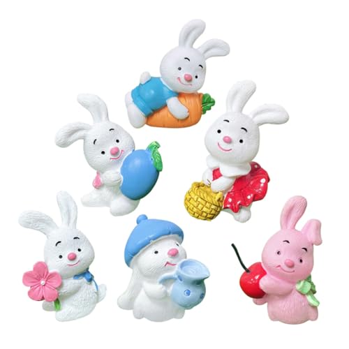 Ciieeo 6 Stück Niedliche Osterhasen Miniaturfiguren als Cake Topper und Auto Dekoration aus Robustem Resin Vielseitig für Geburtstag Miniaturgarten Regal und Schreibtisch Geeignet Ciieeo 6 Stück Niedliche Osterhasen Miniaturfiguren als Cake Topper und Auto Dekoration aus Robustem Resin Vielseitig für Geburtstag Miniaturgarten Regal und Schreibtisch Geeignet von Ciieeo