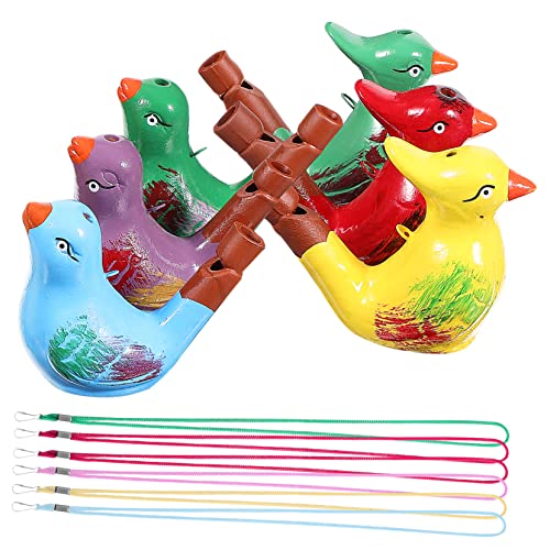 Ciieeo Keramische Vogelpfeifen Handgefertigte Wasservogel Pfeifen Mit Lanyards Musikalische Spielzeuge Für Bildungs Und Geburtstagsgeschenke Mixed Style von Ciieeo