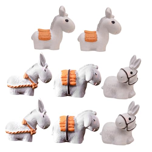 Ciieeo 8 Stücke Miniatur Esel Figuren Harz Tier Statuen Garten Decor Outdoor Indoor Landschaft Ornament Ciieeo 8 Stücke Miniatur Esel Figuren Harz Tier Statuen Garten Decor Outdoor Indoor Landschaft Ornament von Ciieeo