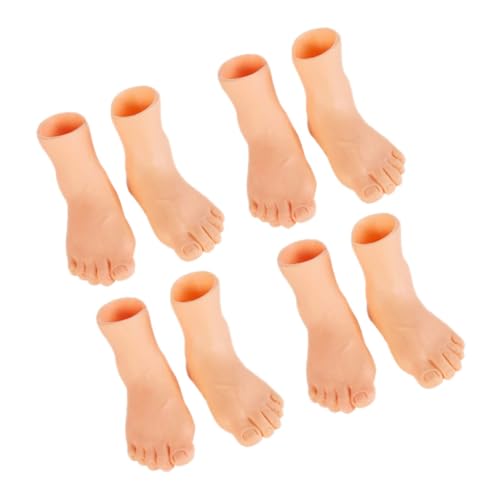 Ciieeo 8st Puppen Babyhandschuhe Nagel-kit Griffbrett Finger Handpuppe Glubschaugen Geschichte Erzählende Marionette Babysocken Partygeschenke Plastik Light Brown von Ciieeo