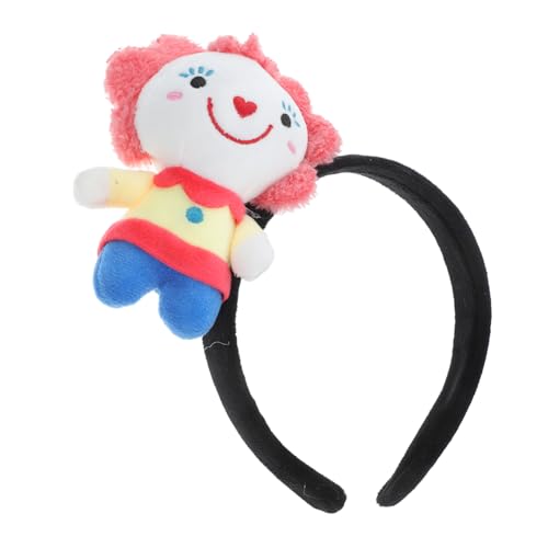 Ciieeo Clown-stirnband Regenbogen-stirnband Clown Perücke Clown-kostüm Clownhüte Mützen Clown-zubehör Kostüm Stirnbänder Halloween-party-stirnbänder Clown-puppen-haarband Stoff von Ciieeo