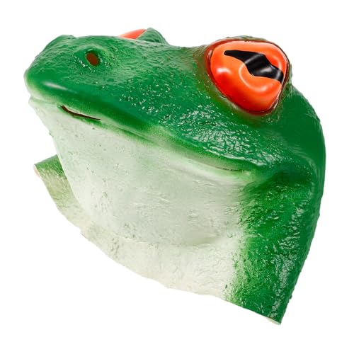 Ciieeo Froschhaube Kostüm Maske Cosplay-hut Lustige Maske Halloween-maske Masken Für Maskerade Foto-requisiten Party-masken-requisite Froschförmige Maske Cartoon-maske Süße Maske Emulsion von Ciieeo