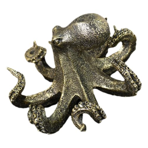 Ciieeo Gartenharz Kunsthandwerk Ornamente Gold Oktopus Statue Oktopus Skulptur Oktopus Statue Skulptur Oktopus Statue Chinesische Skulptur Meerestiere Figur Outdoor Statue von Ciieeo