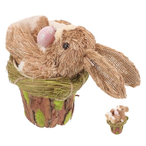 Ciieeo Kaninchen Ornament Spielzeug Hase Gartenornamente Osterdekorationen Für Draußen Figuren Haustier Meerschweinchen Kuscheln Meerschweinchen Versteck Versteck Hamster von Ciieeo