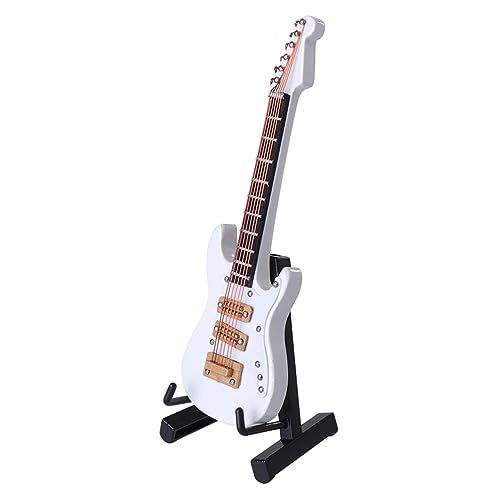 Ciieeo Elektrisches Mini-gitarrenmodell Von Mini Guitar Decor Für Zuhause Und Büro Miniatur-gitarreninstrument Weiß 10 cm von Ciieeo