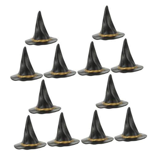 Ciieeo Mini-Halloween-Hexenhüte, Dekoration, niedliche kleine Puppenhüte für Getränke, DIY, Handwerk, Partygeschenke, schwarzes Zubehör für festliche Halloween-Weinflaschenabdeckungen, 12 Stück Ciieeo Mini-Halloween-Hexenhüte, Dekoration, niedliche kleine Puppenhüte für Getränke, DIY, Handwerk, Partygeschenke, schwarzes Zubehör für festliche Halloween-Weinflaschenabdeckungen, 12 Stück von Ciieeo