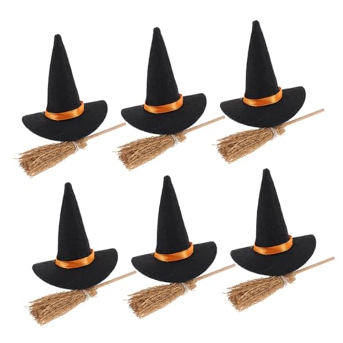 Ciieeo Mini Hexenhüte und Besen aus Filz Halloween Bastelset mit Wiederverwendbare Mini Deko für Party Schule Büro Platzsparend und Handgefertigt Ciieeo Mini Hexenhüte und Besen aus Filz Halloween Bastelset mit Wiederverwendbare Mini Deko für Party Schule Büro Platzsparend und Handgefertigt von Ciieeo