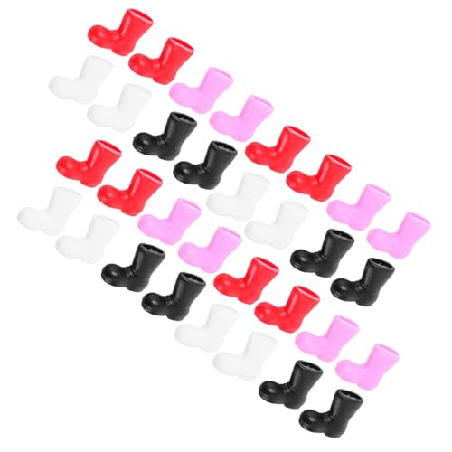 Ciieeo Mini-Weihnachtsmann-Stiefel, Puppenhaus-Weihnachtsdekoration, Kunststoff, Bastelschuhe mit rosa für Feiertags-Ornamente, Tischdekoration, Partygeschenke, 96 Stück Ciieeo Mini-Weihnachtsmann-Stiefel, Puppenhaus-Weihnachtsdekoration, Kunststoff, Bastelschuhe mit rosa für Feiertags-Ornamente, Tischdekoration, Partygeschenke, 96 Stück von Ciieeo