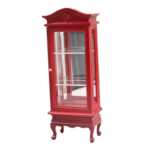 Ciieeo Miniatur-Bücherregal aus Holz mit gewölbter Oberseite, Massivholz, Mini-Dekoschrank für Puppenhaus, kompakt, platzsparende Aufbewahrung, künstlerisches Design für Mini-Möbel-Display und Ciieeo Miniatur-Bücherregal aus Holz mit gewölbter Oberseite, Massivholz, Mini-Dekoschrank für Puppenhaus, kompakt, platzsparende Aufbewahrung, künstlerisches Design für Mini-Möbel-Display und von Ciieeo