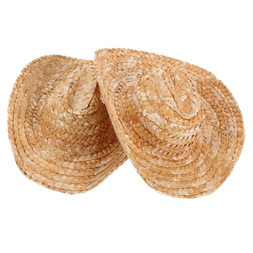 Ciieeo Miniatur-Cowboyhüte für Puppen, Haustiere, Western-Party-Zubehör, kleine Strohhüte für Foto-Requisiten, Urlaub, Verkleidungen und Bastelprojekte, 2 Stück Ciieeo Miniatur-Cowboyhüte für Puppen, Haustiere, Western-Party-Zubehör, kleine Strohhüte für Foto-Requisiten, Urlaub, Verkleidungen und Bastelprojekte, 2 Stück von Ciieeo