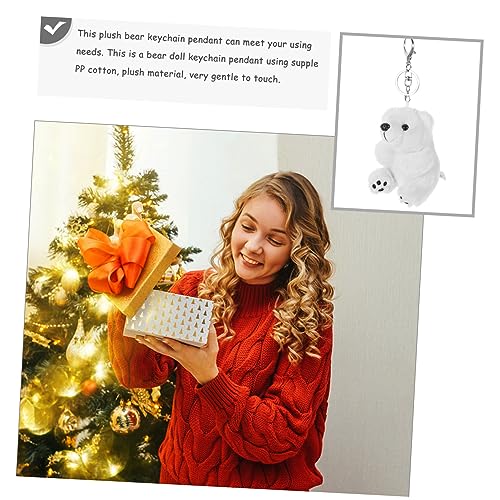 Ciieeo Plüsch Eisbär Schlüsselanhänger Leichter Cartoon Bär Anhänger aus PP Baumwolle Niedlicher Taschen und Rucksack Schmuck für Damen Dekorativer Hängebehang Ciieeo Plüsch Eisbär Schlüsselanhänger Leichter Cartoon Bär Anhänger aus PP Baumwolle Niedlicher Taschen und Rucksack Schmuck für Damen Dekorativer Hängebehang von Ciieeo