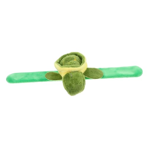 Ciieeo Plüschring Schildkröte Stofftier Geburtstagsarmbänder Für Das Klassenzimmer Animal-Slap-armbänder Schildkrötenarmband Für Kinder Fruchtschlagarmbänder Pp Baumwolle Dark Green von Ciieeo