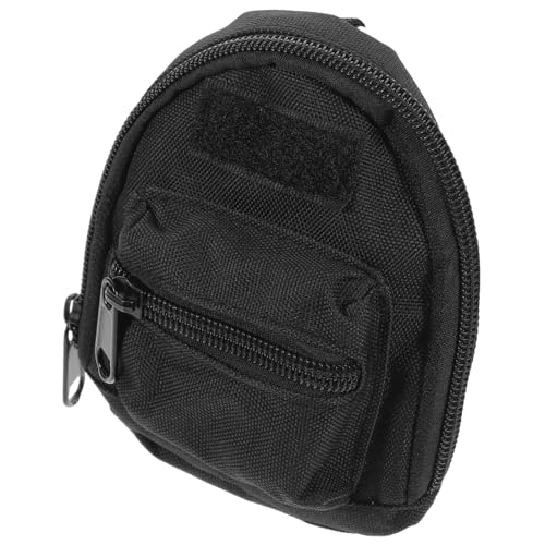 Ciieeo Reise-Münzbeutel hängende Kopfhörertasche Tasche für Kopfhörer kleines Münztäschchen freisprechanlage freilaufgehege Hülle für kabellose Ohrhörer Headset-Hülle Segeltuch Black von Ciieeo