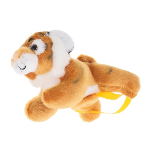 Ciieeo Schulterständer Schultertiger Kuscheltier Katze Schulterplüsch-tigerpuppe Ausgestopfter Tiger Plüschtiere Kleine Tigerpuppe Schulter-Tiger-Puppe Stofftiere Pp Baumwolle Orange von Ciieeo