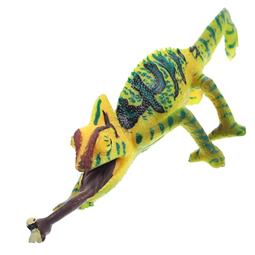 Ciieeo Tiere Spielzeug Simulation Chamäleon Pfoten Reptilien-heizkissen Tragen Ausgestopft Animal Figures Weihnachsgeschenk Knorrtoys Naturgetreu Kleine Tierstatue Lebensechte Gecko-Kunst PVC von Ciieeo