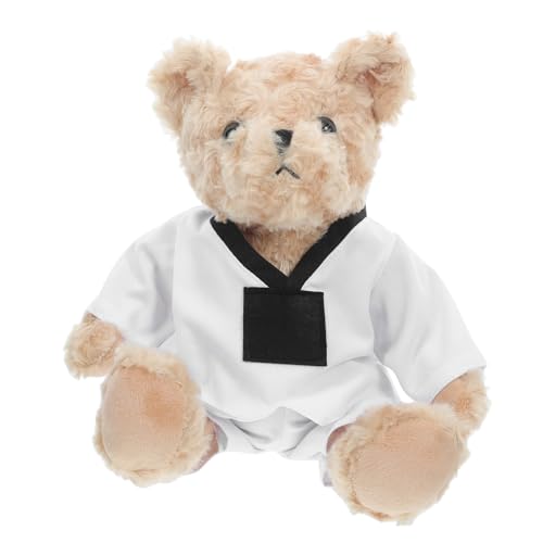 Ciieeo Taekwondo-bärpuppe Taekwondo-plüsch Spielzeugbär Taekwondo Kuscheltiere Karate- Bärenpuppen Karate-zeug Stofftier-taekwondo Taekwondo Stofftier Bär Black Pp Baumwolle von Ciieeo