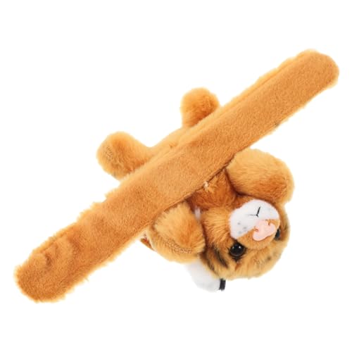 Ciieeo Tierischer Sexring Tiger Marionette Animal-Slap-armbänder Für Kinder Halloween-armbänder Für Kinder Cartoon-Tier-Slap-Bands Dekorative Schlagarmbänder Tierarmband Plüsch Yellow von Ciieeo