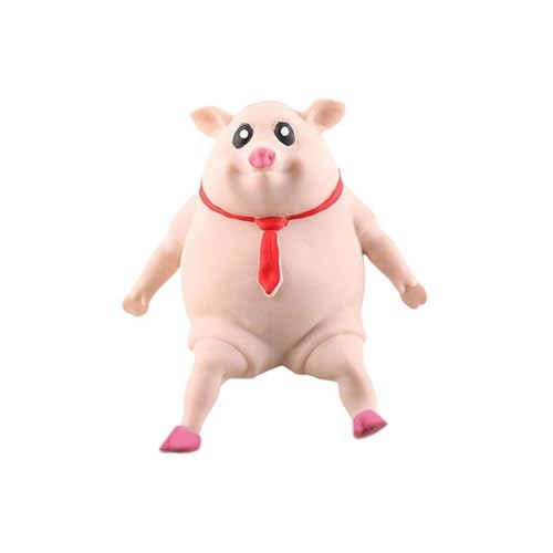 Novelty Squeeze Toy Pink Piggy Squeeze Spielzeug, Dekompression und Stretch Stress Pig Squeeze Piggy Piggy Stress Relief Spielzeug für Kind Erwachsene von Cikiki