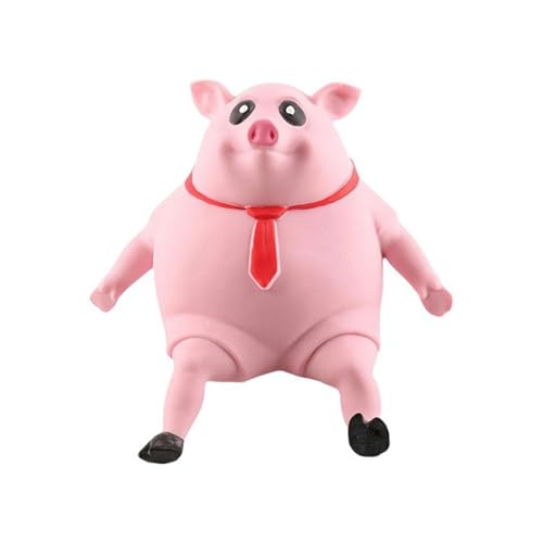 Novelty Squeeze Toy Pink Piggy Squeeze Spielzeug, Dekompression und Stretch Stress Pig Squeeze Piggy Piggy Stress Relief Spielzeug für Kind Erwachsene von Cikiki