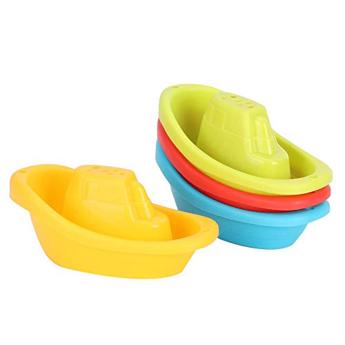 4 Stück Badespielzeug Badewannen Spielzeug für Babys, Bad Boot Spielzeug Schwimmenden Boot Badespaß Badespielzeug Kinder Baby Badezeit Boote schwimmende Wasserwanne Spielzeug für Baby (4Pcs) von Cikonielf