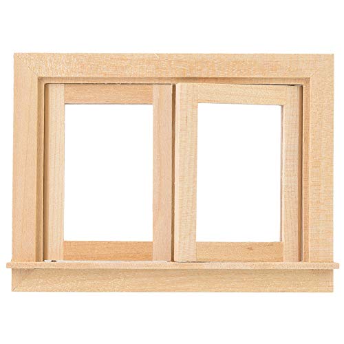 Cikonielf Miniatur Holzfenster Mini Weißes Fenster Puppen Haus DIY Ornament Miniatur Simulation Möbel Set Pädagogisches Spielzeug Geburtstagsgeschenk von Cikonielf