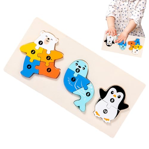 Cileznw Tier-Puzzlebrett, passendes Tierform-Puzzle | Nahrungskette Holztier-Baupuzzle - Passende Puzzles für Kinder ab 3 Jahren fördern die intellektuelle Entwicklung von Cileznw