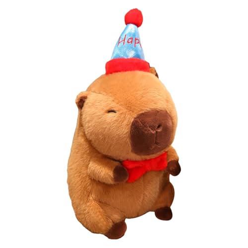 Niedlicher Capybara-Plüsch, großer Plüsch-Capybara, weiches Tier-Plüschtier, Capybara-Plüschtier-Tierkissen, Cartoon-Capybara-Plüschtier, 25 cm großes Plüschtier-Puppenspielzeug für Kinder und Erwachs von Cileznw