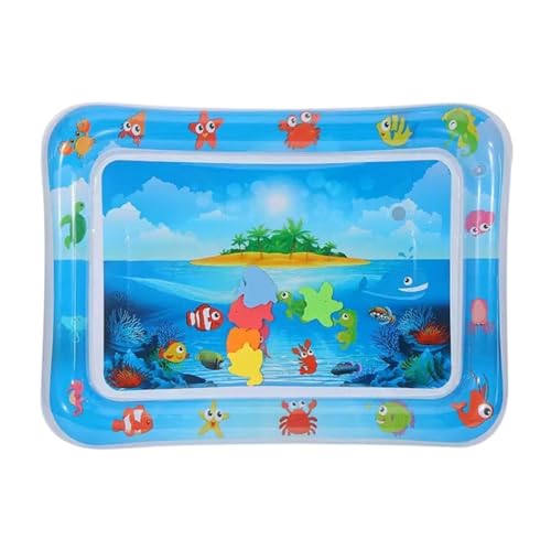 Wassermatte Babys | Sensorische Spielmatte für Babys | Wasserspielpads, Aktivitätscenter-Pad, kostenlose Wasserspiele mit Meeresthema, extra große Aktivitätscenter-Spielmatte zur Stimulation des Wachs von Cileznw