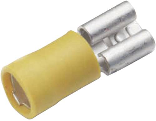 Cimco 180235 Flachsteckhülse Steckbreite: 9.5mm Steckdicke: 1.2mm 180° Teilisoliert Gelb von Cimco