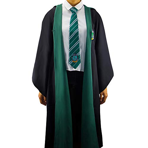 Cinereplicas Harry Potter - Hogwarts Robe Slytherin/Gryffindor/Ravenclaw/Hufflepuff - XS/S/M/L/XL - Official License (S, Slytherin) von Cinereplicas