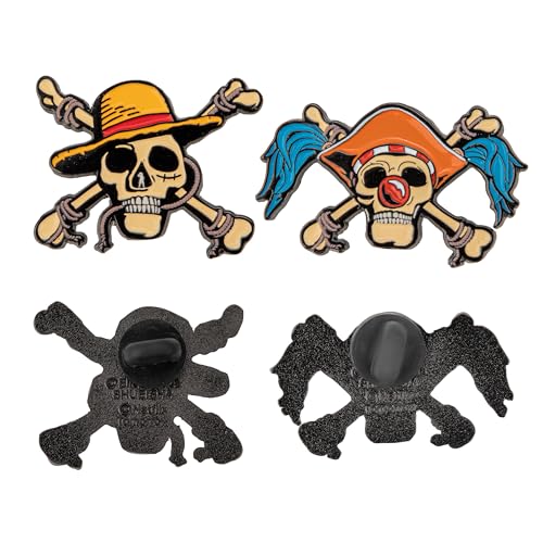 Cinereplicas One Piece - Satz von 2 Luffy und Buggy Pins - Offizielle Lizenz von Cinereplicas