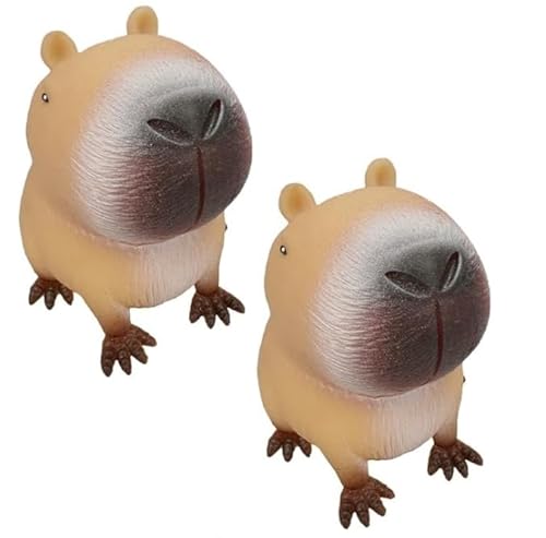 2 Stück Squeeze Toy Kapybara-Kugelfisch Anti Stress Stressbälle Capybara Squeeze Fidget Toys Niedliches Capybara-Quetschspielzeug, Rebound, Neuartiges Und Lustiges Geschenk Für Erwachsene Und Kinder von Cinsersr