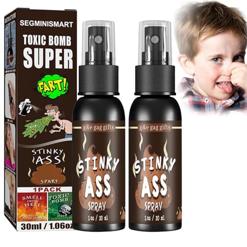 Cinsersr 2 Flasche Stinkbomben, Fart Spray, Furzspray, Pupsspray, Furz Spray Stinkbombe Arsch Streich, Stinkbombe Halloween Streichspielzeug für Furzende Kinder Und Erwachsene (Kotgeruch). von Cinsersr