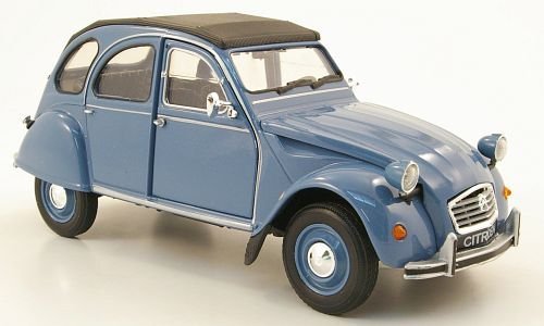 Citroen 2CV, blau, Modellauto, Fertigmodell, Welly 1:24 von ZYZYZK