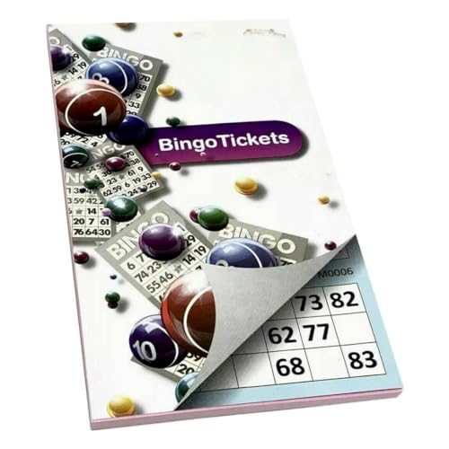 Citystores® Bingo-Tickets, einfach zu bedienen, langlebig, mehrfarbige Blätter, perfekt für Bingo-Abende, Partys und Veranstaltungen (450 Spiele pro Buch) von Citystores