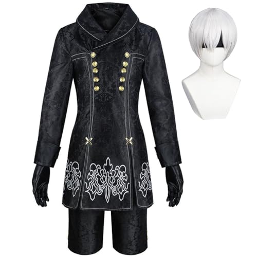 2B 9S Cosplay Kostüm mit Perücke 2Byorha Spielcharakter Cosplay Schwarze Uniform 9Sautomata Anime Rollenspiel Outfit Halloween Weihnachten Karneval Party Dress Up Outfit 2B 9S Cosplay Kostüm mit Perücke 2Byorha Spielcharakter Cosplay Schwarze Uniform 9Sautomata Anime Rollenspiel Outfit Halloween Weihnachten Karneval Party Dress Up Outfit von Ciyoulio