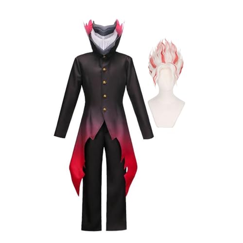 Ciyoulio Anime Dan Da Dan Okarun Cosplay Kostüm Weiße Anime Perücke, Dandadan Ken Takakura Cosplay Outfit Anime Halloween Kostüm Karneval Uniform von Ciyoulio