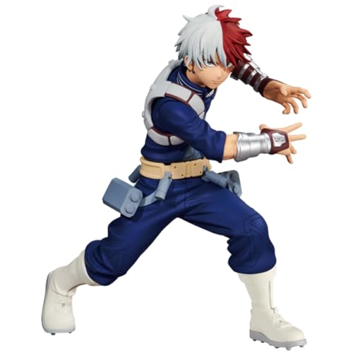 Ciyoulio Anime MHA Figuren Shoto Todoroki Im Uniform/Hockende Anime Figur, Coole Anime Figuren Modell Desktop Anime Szene Figur Geschenk/Dekoration von Ciyoulio