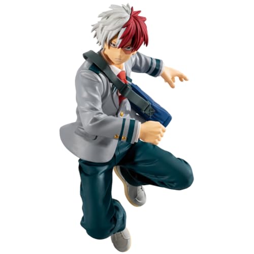 Ciyoulio Anime MHA Figuren Shoto Todoroki Im Uniform/Hockende Anime Figur, Coole Anime Figuren Modell Desktop Anime Szene Figur Geschenk/Dekoration von Ciyoulio