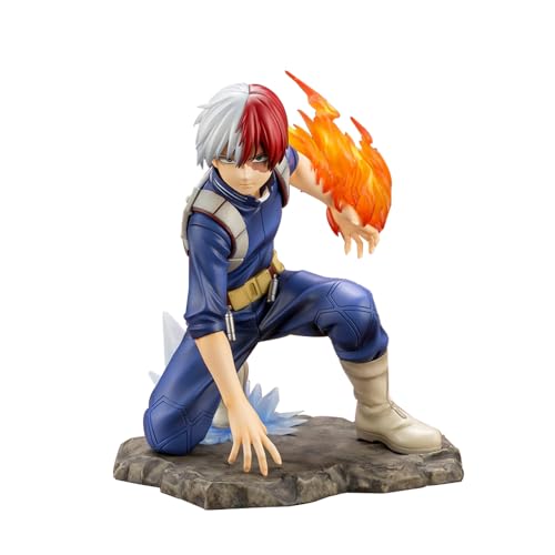 Ciyoulio Anime MHA Figuren Shoto Todoroki Im Uniform/Hockende Anime Figur, Coole Anime Figuren Modell Desktop Anime Szene Figur Geschenk/Dekoration von Ciyoulio