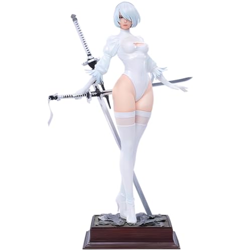 Ciyoulio Coole Anime Figuren Videospiel Yorha 2B Figur Mit Kopf Zubehör, Große Automata Figur No.2 Type B Anime Modell Figuren Desktop Manga Statue von Ciyoulio