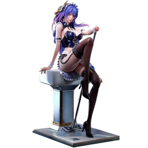 Ciyoulio Große Anime Maid Figur Sitzende Raiden Shogun Figur Mit Zubehör 32 cm, Anime Spielfiguren Cute Desktop Figur Anime Deko Statue Geschenk von Ciyoulio