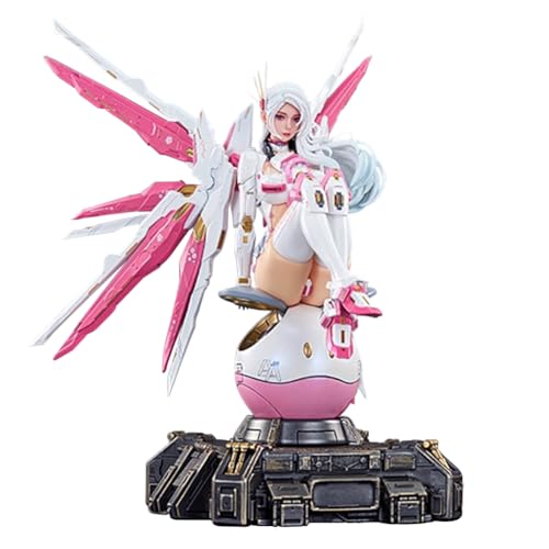 Ciyoulio Große Mecha Girl Figure Sitzende Anime Figur Cool Manga Mädchen Figuren Sammlerstück 38 cm, Anime Mecha Figur Desktop Anime Statue Geschenk von Ciyoulio