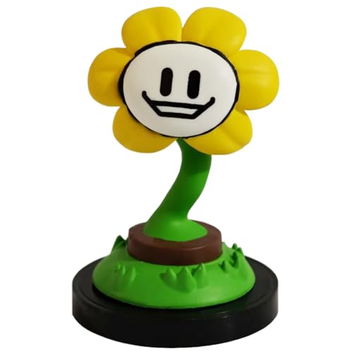 Ciyoulio Niedliche Videospiel Figuren Deko Sans/Flowey Asriel Mnini Figuren Mit Zubehör, Spielfiguren Anime Desktop Figur Karikatur Statue Geschenk von Ciyoulio