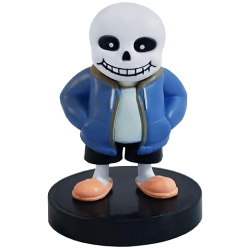 Ciyoulio Niedliche Videospiel Figuren Deko Sans/Flowey Asriel Mnini Figuren Mit Zubehör, Spielfiguren Anime Desktop Figur Karikatur Statue Geschenk von Ciyoulio