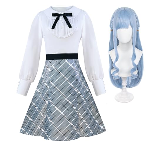 Ciyoulio Sakiko Togawa Cosplay Anime Karierter Rock Set Soyo Nagasaki Matrosenkleid Kostüm Damen Anime School Uniform Cosplay Für Karneval Halloween von Ciyoulio