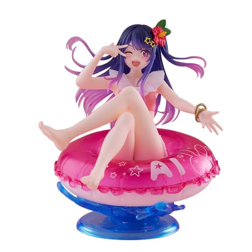 Oshi No Ko Figur Ai Hoshino Anime Badeanzug Figur Mit Schwimmring, Sitzende Anime Figuren Manga Girl Statue Kawaii Anime Figur Für Auto von Ciyoulio