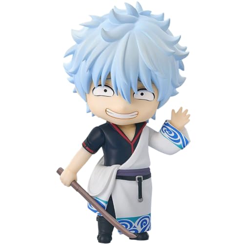 Sakata Gintoki Action Figur 10CM Q Ver Charakter Modell PVC Anime Figur Bewegliche und austauschbare Zubehör Desktop Ornamente von Ciyoulio