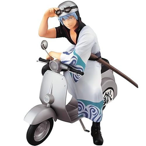 Sakata Gintoki Action Figur Motorrad Fahren Edition Charakter Modell 15CM PVC Anime Figur Statue Desktop Ornaments Geschenk für Fans von Ciyoulio